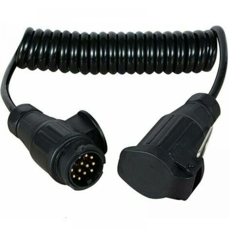 Cyslmuk - Câble de rallonge pour remorques 13-13 pin 3M Wiring caravan plug Câble de rallonge spiralé pour véhicules