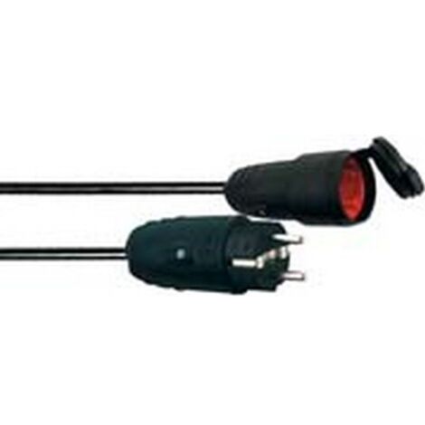 Câble de rallonge, Type de câble : H05 RR-F 3G1,5, Long. de câble 10 m, Qualité du câble Caoutchouc