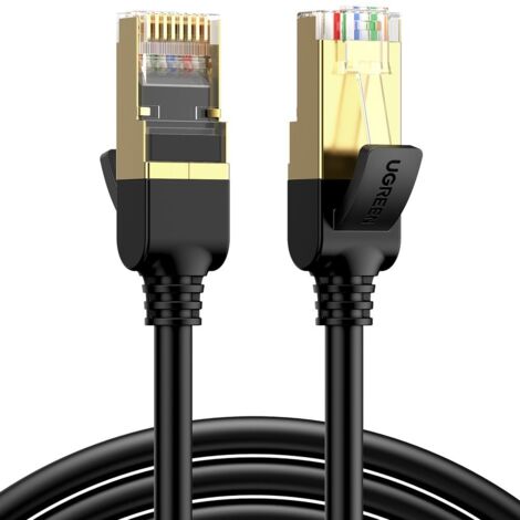 Cable de red Ethernet RJ45 redondo UGREEN NW107, Cat.7, STP, 15 m (negro)
