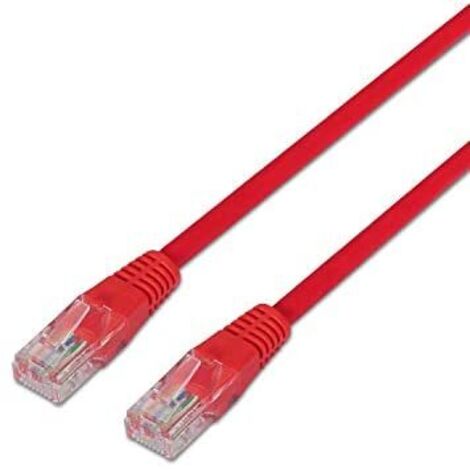 Cable de Red RJ45 UTP Aisens A133-0188 Cat.5e/ 1m/ Rojo