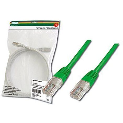 Cable De Red RJ45 UTP Cat5e 0,5m VERDE