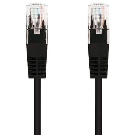 Cable de Red RJ45 UTP Nanocable 10.20.0100-BK Cat.5e/ 50cm/ Negro