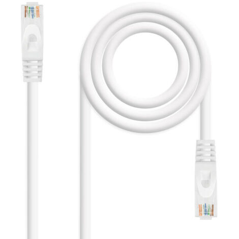 Cable de Red RJ45 UTP Nanocable 10.20.1800-L25-W Cat.6A/ LSZH/ 25cm/ Blanco