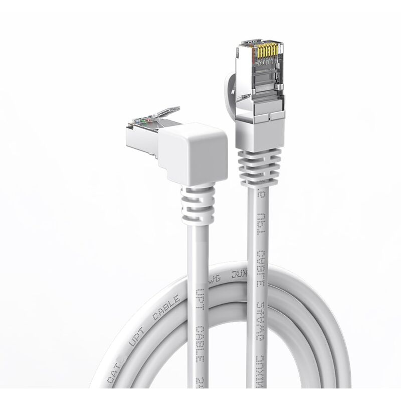 

Cable de red UTP CAT5E 1x 90 grados 0.50 M Blanco