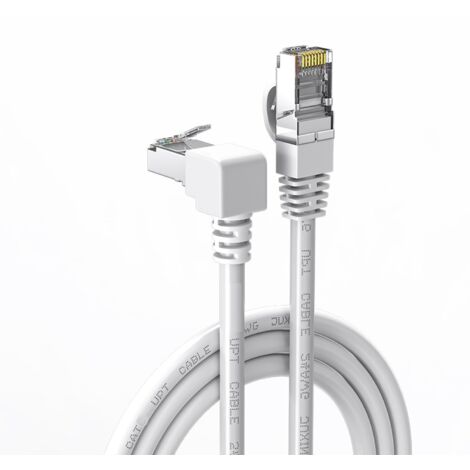 Cable de red UTP CAT5E 1x 90 grados 10 M Blanco