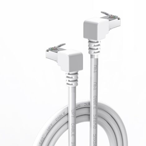 Cable de red UTP CAT5E 2x 90 grados 2 M Blanco