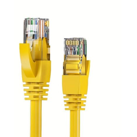 Cable de red UTP CAT6a 0.50 M Amarillo