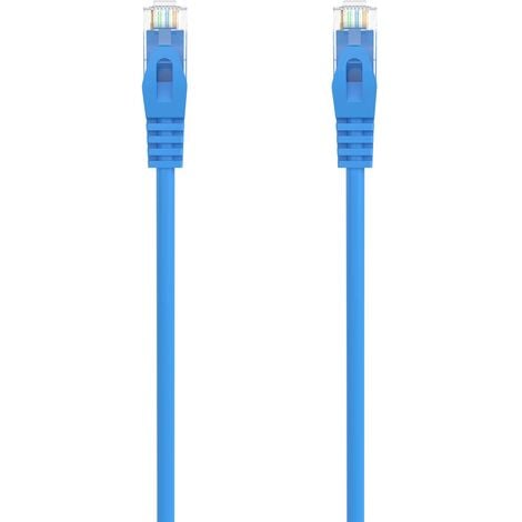 Cable de red UTP CAT6a 0.50 M Azul