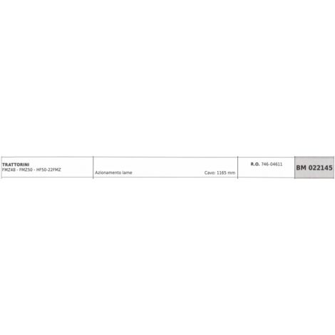 Câble De Relevage Pour Tondeuses Autoportée Mtd - Origine: 746-04611