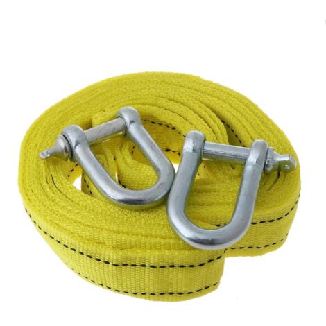 Câble de remorquage d'urgence pour camion avec crochet, 5 tonnes, 4 mètres.