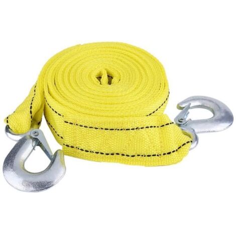 Câble de remorquage pour remorque de voiture de 5 tonnes avec crochets Outil de véhicule d\'urgence auto barre