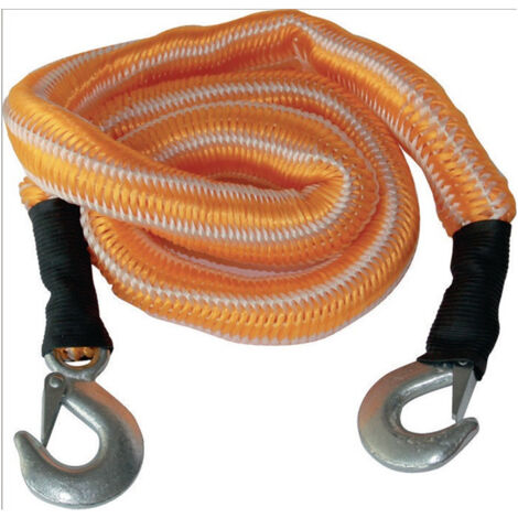 Câble de remorquage pour voitures Super Stretch 2 800 kg polypropylène crochet/c