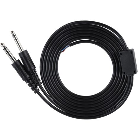Câble de remplacement 2m pour casque aviation, prise double GA 1/4" - DIY