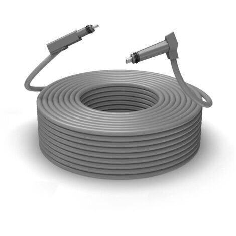 Câble de remplacement étanche V2 pour satellite rectangulaire (avec connecteur), 45 m, gris