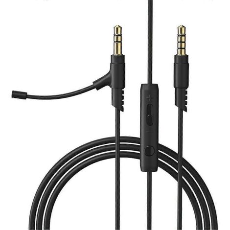 Câble de remplacement pour casque avec contrôle de volume et rallonge audio