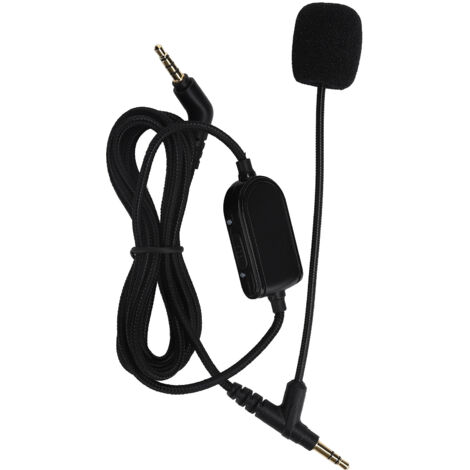 Câble de remplacement pour casque gaming avec contrôle du volume, fil audio noir compatible VMODA