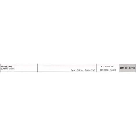 Câble de ressort et de réglage PUBERT QUATTRO JUNIOR motor hoe 1286mm câble gaine 1143mm