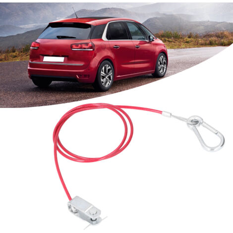 Câble de rupture de remorque, corde de sécurité de rupture de 3,3 pieds en acier inoxydable rouge universel anti-chute pour les voitures