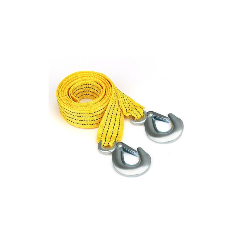 Image of Câble de sangle de traction de remorquage de remorquage de voiture tout-terrain robuste de haute qualité de haute qualité 4M jusqu'à 3 tonnes avec