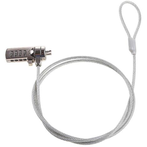 Câble de sécurité à code 4 chiffres pour ordinateur portable - antivol avec chaîne
