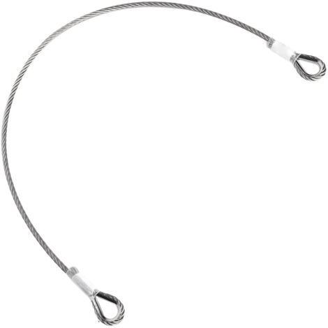 Câble de sécurité en acier 1M/3.28ft pour extérieur et voyage, double boucle, résistance 25kN pour escalade et atterrissage