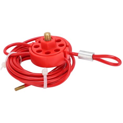 Câble de sécurité Lockout Tagout 2 m avec poignée verrouillable en acier inoxydable
