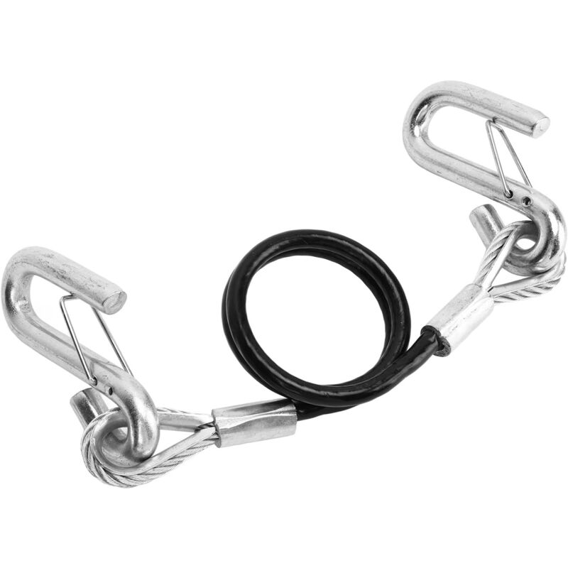 Câble de Sécurité pour Chaîne de Remorquage, 27.6 Pouces, Crochet en S, Corde de Sécurité à Ressort, RV, capacité de Poids de 3500lb, Câble de