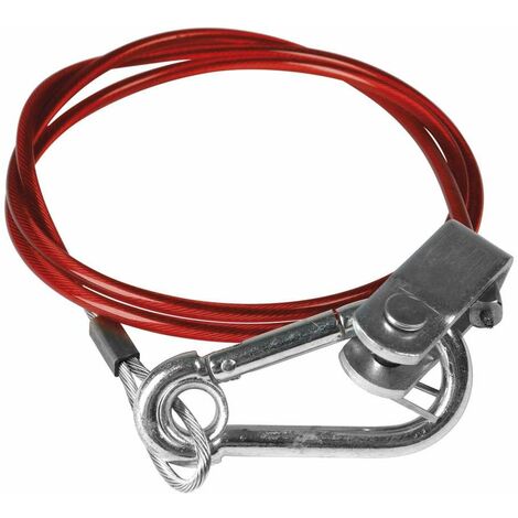 Câble de sécurité remorque voiture rupture 1050mm ridelle avec mousqueton attache maintien