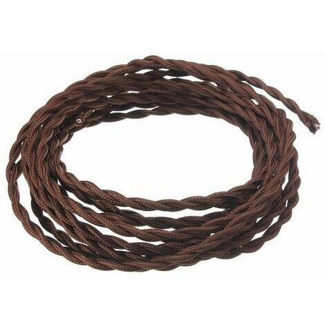 Cable de seda trenzada Fanton 3G1,5 madeja 10 metros marrón 93868-10