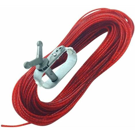 Câble De Serrage Avec Tendeur Pour Bâche Piscine 30,5m Cordon Treuil de Couverture de Piscine Tendeur de Câble à Cliquet