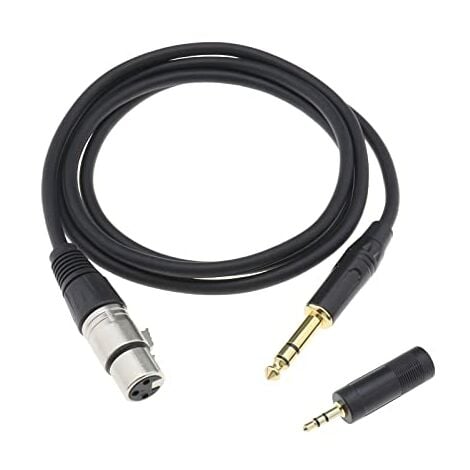 Câble audio microphone XLR 3 broches vers prise F/M 6,3 mm 2 m