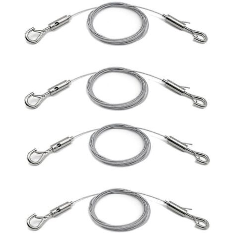 Câble de suspension réglable pour tableaux, ultra-résistant, supporte jusqu'à 22,7 kg (50 lb), 2 m x 1,5 mm-AquaForge