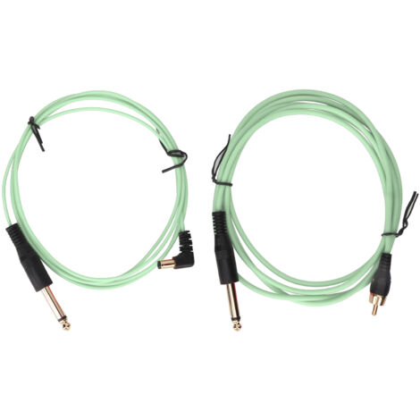 Câble de Tatouage Coudé en Silicone TPE Portable pour Salon de Beauté - Vert