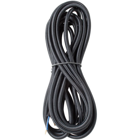 Cable de Tela 2 x 0,75 mm  Rollo de 5 m en Varios Colores para Lámparas