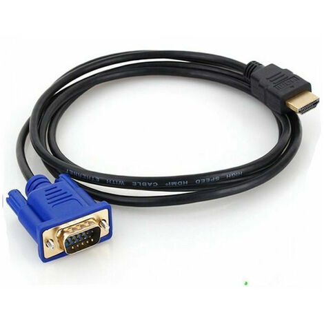 Câble de transfert hdmi vers vga, câble de transfert vga vers hdmi, adaptateur 15 petits trous, 1,8 m