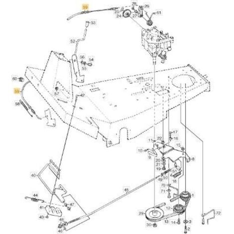 CÂBLE DE VERROUILLAGE D'ENGRENAGES HYDRO ORIGINAL STIGA - 1134-3821-01