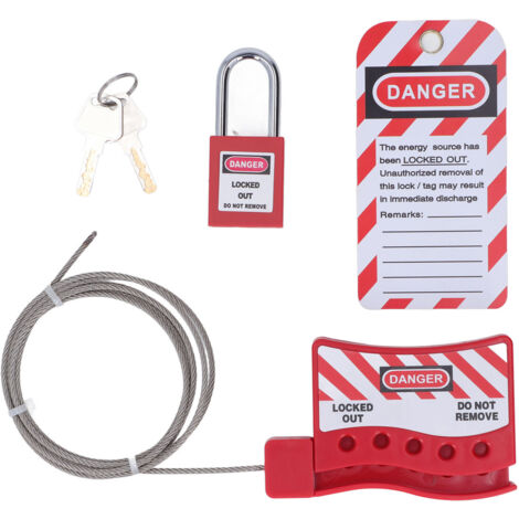 Câble de verrouillage Lockout Tagout en acier inoxydable réglable et résistant aux chocs pour applications industrielles