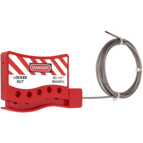 Câble de verrouillage réglable en acier inoxydable, longueur de 6,56 pieds, 5 trous réutilisables pour produits chimiques industriels