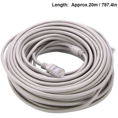 Câble de vidéosurveillance Ethernet RJ45 – Alimentation DC 5M/10M/15M/20M – Compatible caméras IP et systèmes NVR 10Mbps/100Mbps - 10Mbps100Mbps