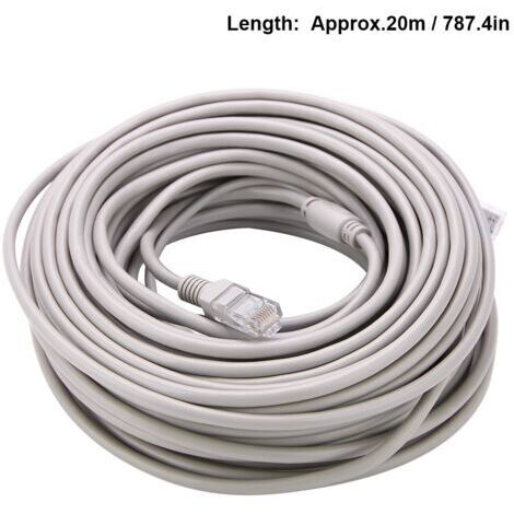 Câble de vidéosurveillance Ethernet RJ45 – Alimentation DC 5M/10M/15M/20M – Compatible caméras IP et systèmes NVR 10Mbps/100Mbps - 10Mbps100Mbps