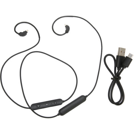 Câble d'écouteurs rechargeable sans fil 2 broches avec microphone et contrôle de volume pour mise à niveau