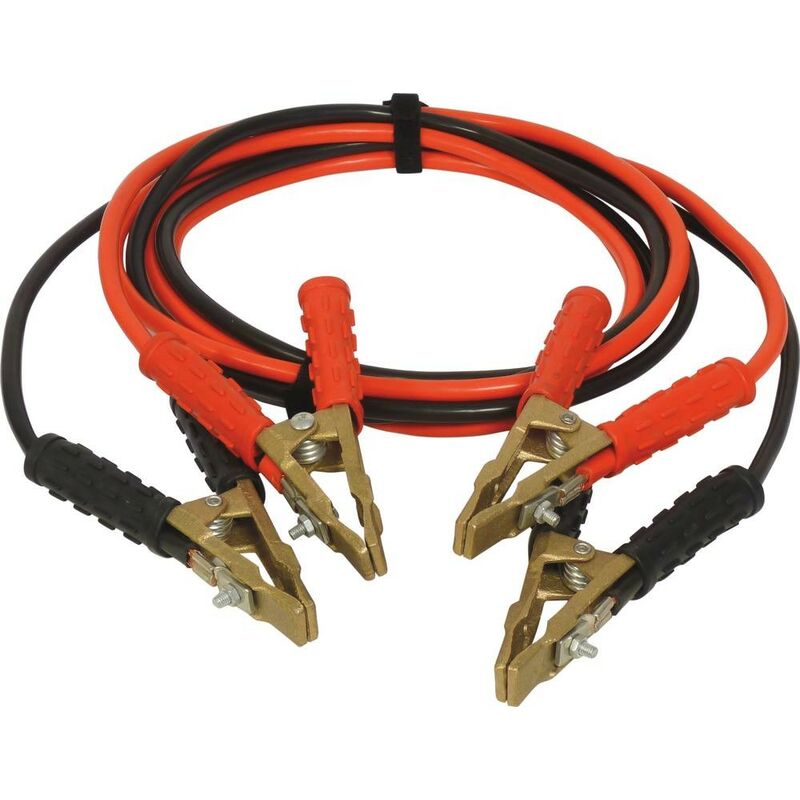 Cable de demarrage 5 Mtrs / 800 Amperes avec cable souple et pinces laiton - 04152