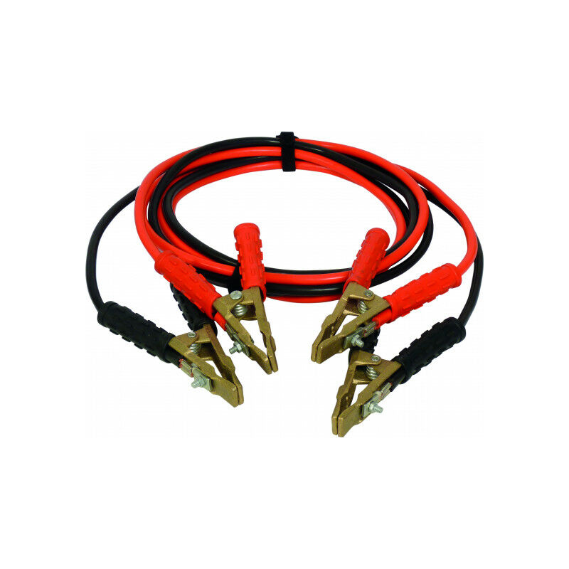 Cable demarrage cca 25mm² pinces laiton 2x4m - 04150 - Sodistart