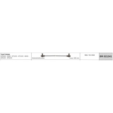 Câble d'entraînement des lames de tracteur MTD AF9150 G200 GT1223 604H AF6150 câble 430 mm