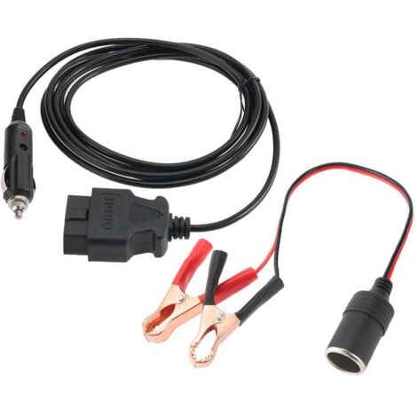 Câble d'extension allume de cigarette de batterie de voiture, Fusible de la mémoire d'alimentation 12V Économiseur d'économie 8Amp pour l'entretien du remplacement