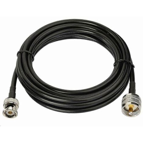 Câble d'extension antenne UHF PL259 mâle à mâle BNC