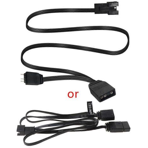 Câble d'extension ARGB 5V 3 broches pour bande LED et ventilateur, compatible AURA MSI
