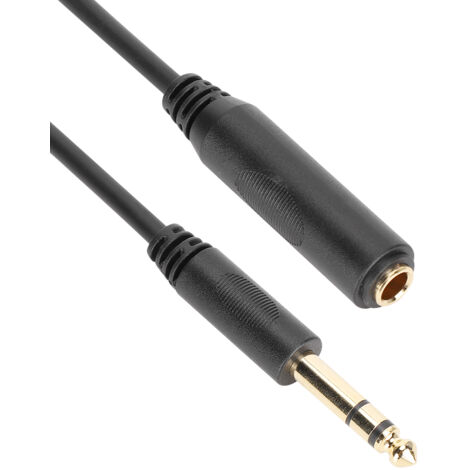 Câble d'extension audio 6M mâle vers femelle 6.35mm avec conducteur cuivre pur et blindage, pour carte son/guitare électrique
