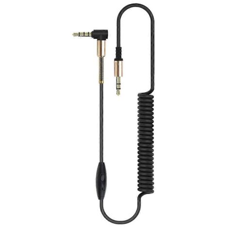 Câble d'extension audio pour écouteurs de 1,8 m, câble auxiliaire à ressort