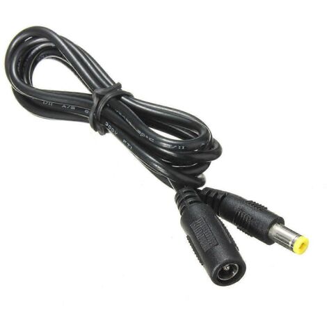 Câble d'extension avec prise jack mâle vers femelle 5,5 mm x 2,1 mm - Longueur : 1,2 m